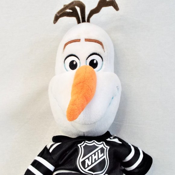 Build a Bear Olaf Plush Stuffed Frozen Snowman w/ NHL Clothing for Hockey Lover - Picture 3 of 5